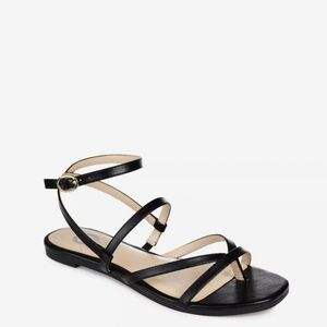 Elegant Journee Collection SERISSA Black Strappy Sandals